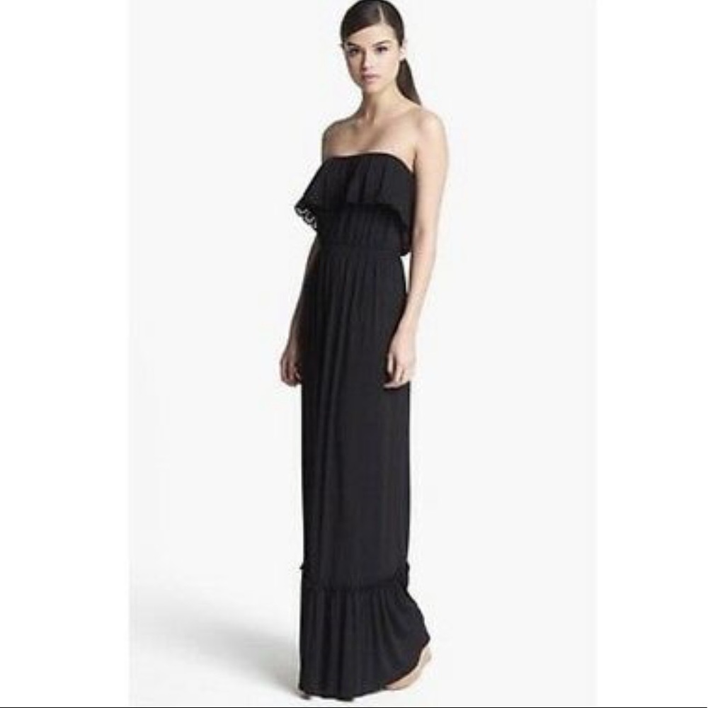 Strapless maxi